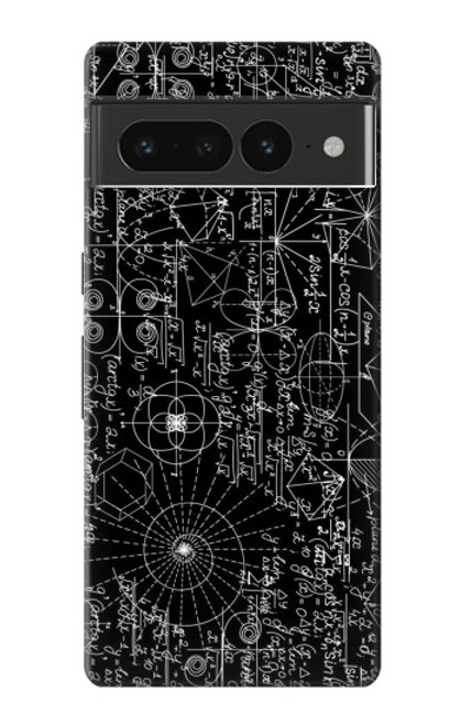 W3808 Mathematics Blackboard Hard Case and Leather Flip Case For Google Pixel 7 Pro