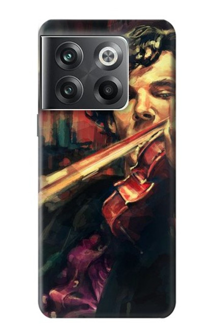 W0723 Violin Art Paint Hard Case and Leather Flip Case For OnePlus Ace Pro