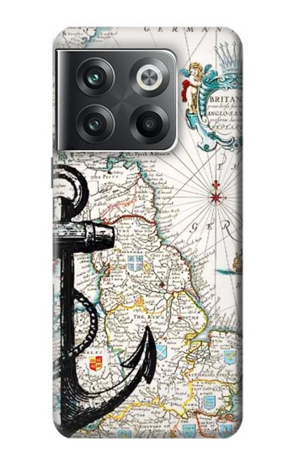 W1962 Nautical Chart Hard Case and Leather Flip Case For OnePlus Ace Pro