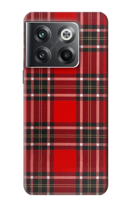 W2374 Tartan Red Pattern Hard Case and Leather Flip Case For OnePlus Ace Pro