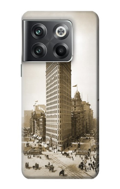 W3046 Old New York Flatiron Building Hard Case and Leather Flip Case For OnePlus Ace Pro