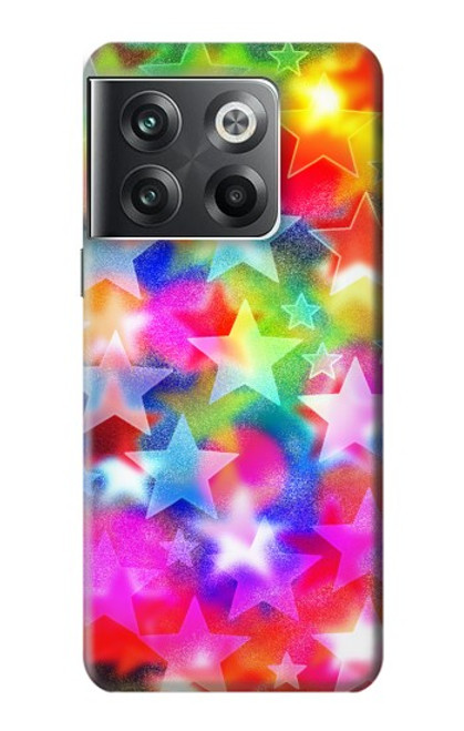 W3292 Colourful Disco Star Hard Case and Leather Flip Case For OnePlus Ace Pro