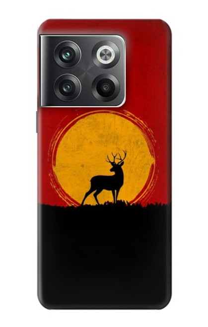 W3513 Deer Sunset Hard Case and Leather Flip Case For OnePlus Ace Pro