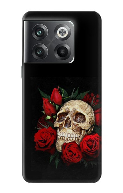 W3753 Dark Gothic Goth Skull Roses Hard Case and Leather Flip Case For OnePlus Ace Pro