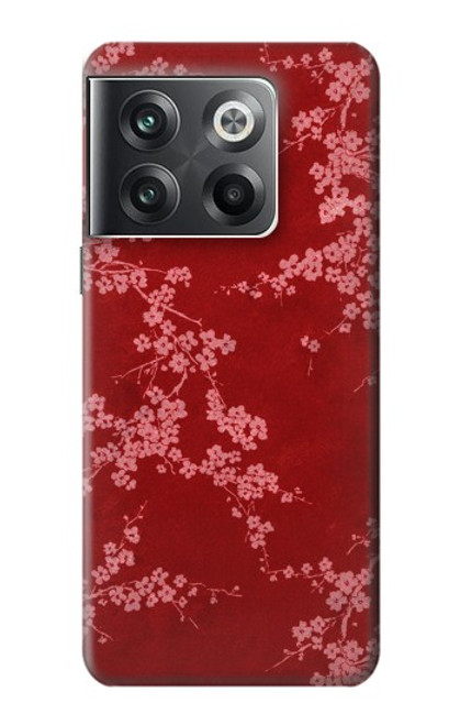 W3817 Red Floral Cherry blossom Pattern Hard Case and Leather Flip Case For OnePlus Ace Pro