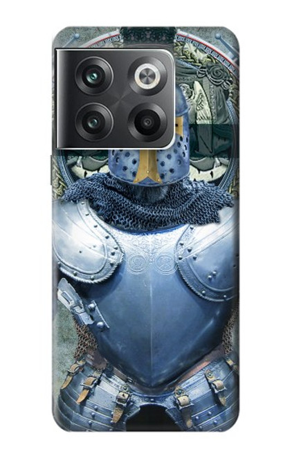 W3864 Medieval Templar Heavy Armor Knight Hard Case and Leather Flip Case For OnePlus Ace Pro