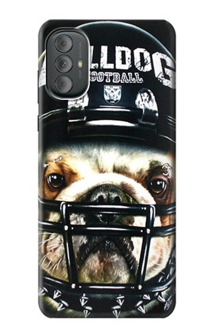 W0098 Bulldog American Football Hard Case and Leather Flip Case For Motorola Moto G Power 2022, G Play 2023