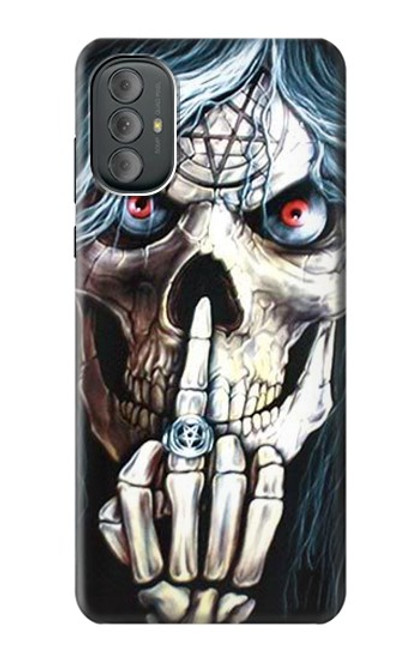 W0222 Skull Pentagram Hard Case and Leather Flip Case For Motorola Moto G Power 2022, G Play 2023