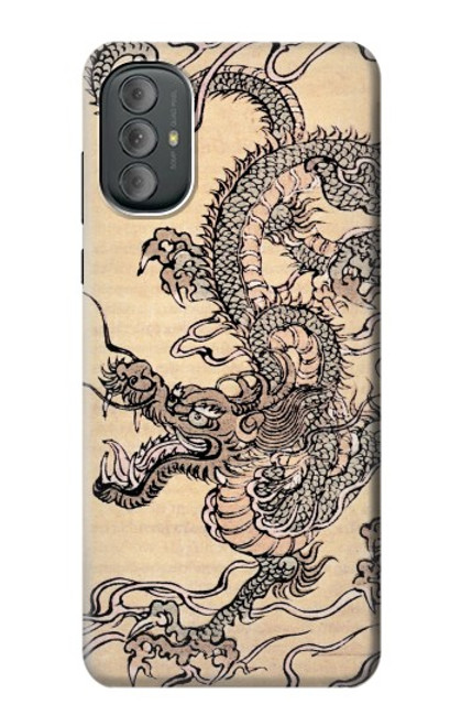 W0318 Antique Dragon Hard Case and Leather Flip Case For Motorola Moto G Power 2022, G Play 2023