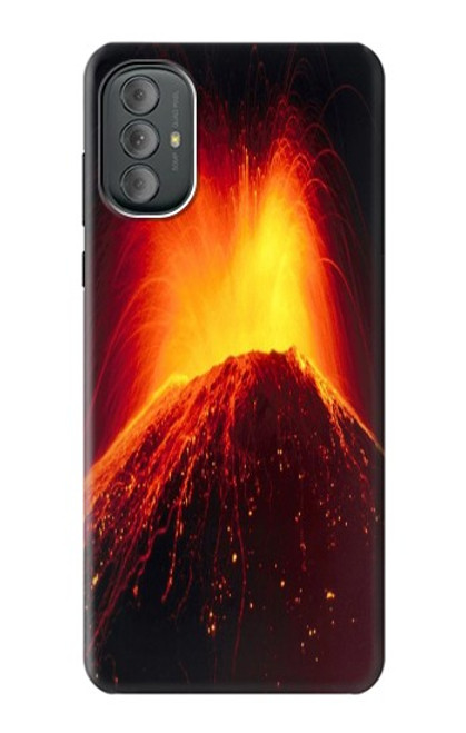 W0745 Volcano Lava Hard Case and Leather Flip Case For Motorola Moto G Power 2022, G Play 2023