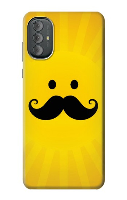 W1145 Yellow Mustache Sun Hard Case and Leather Flip Case For Motorola Moto G Power 2022, G Play 2023