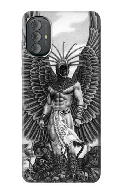 W1235 Aztec Warrior Hard Case and Leather Flip Case For Motorola Moto G Power 2022, G Play 2023