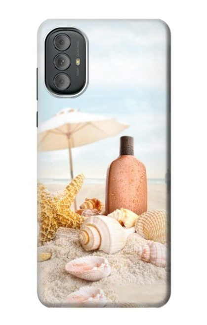 W1425 Seashells on The Beach Hard Case and Leather Flip Case For Motorola Moto G Power 2022, G Play 2023