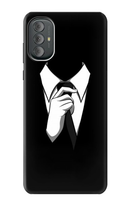 W1591 Anonymous Man in Black Suit Hard Case and Leather Flip Case For Motorola Moto G Power 2022, G Play 2023