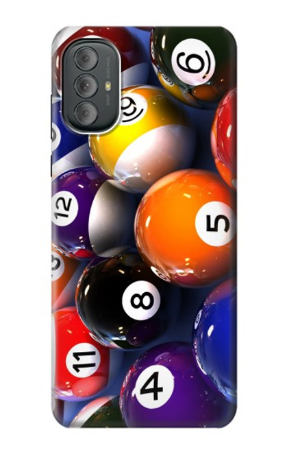 W2238 Billiard Pool Ball Hard Case and Leather Flip Case For Motorola Moto G Power 2022, G Play 2023