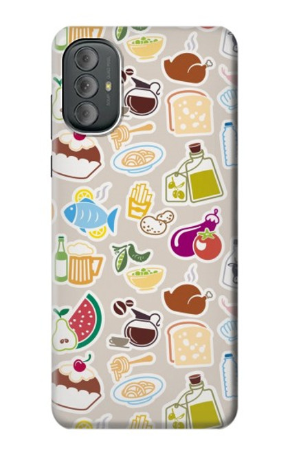 W2321 Food and Drink Seamless Hard Case and Leather Flip Case For Motorola Moto G Power 2022, G Play 2023