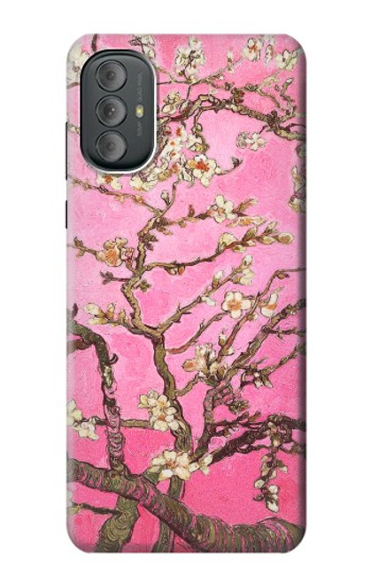 W2449 Pink Blossoming Almond Tree Van Gogh Hard Case and Leather Flip Case For Motorola Moto G Power 2022, G Play 2023