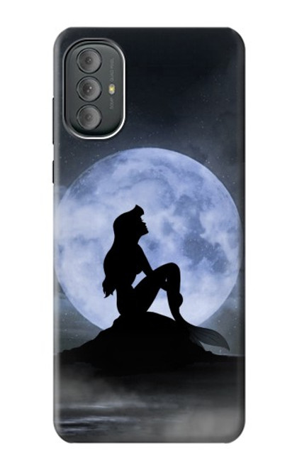 W2668 Mermaid Silhouette Moon Night Hard Case and Leather Flip Case For Motorola Moto G Power 2022, G Play 2023