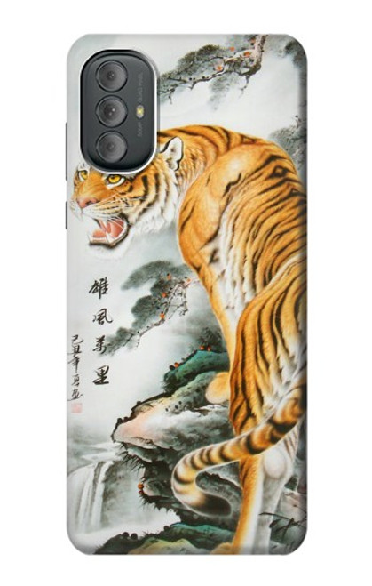 W2750 Oriental Chinese Tiger Painting Hard Case and Leather Flip Case For Motorola Moto G Power 2022, G Play 2023