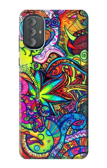 W3255 Colorful Art Pattern Hard Case and Leather Flip Case For Motorola Moto G Power 2022, G Play 2023