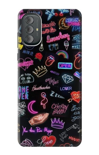 W3433 Vintage Neon Graphic Hard Case and Leather Flip Case For Motorola Moto G Power 2022, G Play 2023