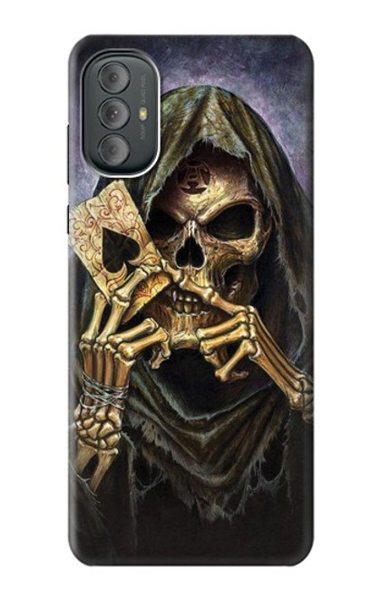 W3594 Grim Reaper Wins Poker Hard Case and Leather Flip Case For Motorola Moto G Power 2022, G Play 2023