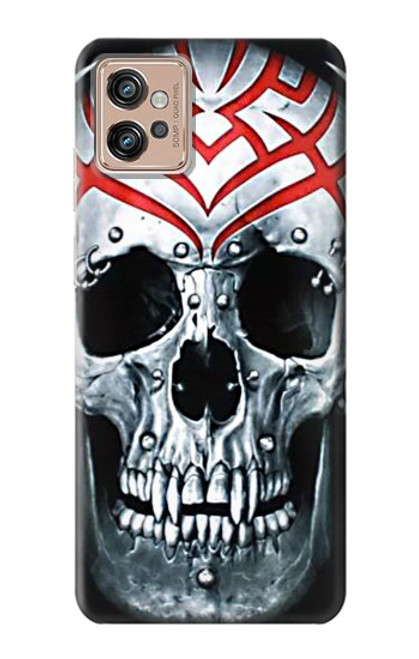 W0223 Vampire Skull Tattoo Hard Case and Leather Flip Case For Motorola Moto G32