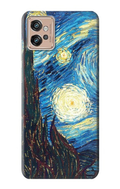 W0582 Van Gogh Starry Nights Hard Case and Leather Flip Case For Motorola Moto G32