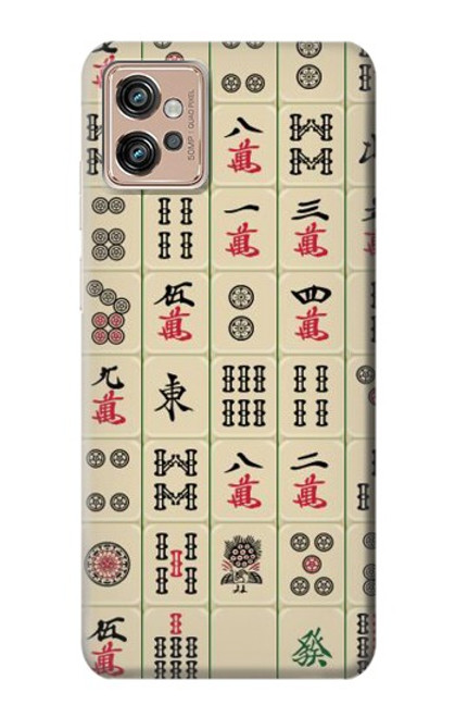 W0802 Mahjong Hard Case and Leather Flip Case For Motorola Moto G32