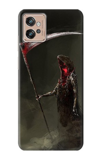 W1319 Grim Reaper Death Scythe Hard Case and Leather Flip Case For Motorola Moto G32