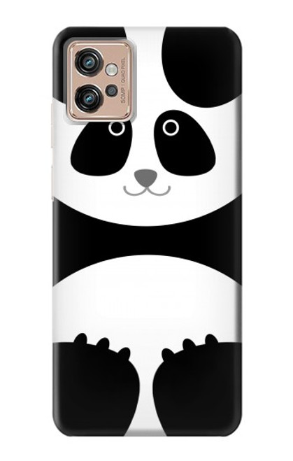 W2085 Panda Minimalist Hard Case and Leather Flip Case For Motorola Moto G32