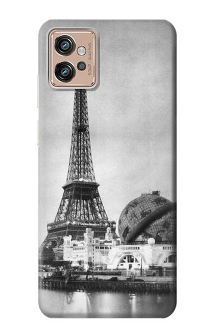 W2350 Old Paris Eiffel Tower Hard Case and Leather Flip Case For Motorola Moto G32