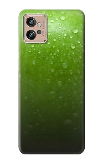 W2475 Green Apple Texture Seamless Hard Case and Leather Flip Case For Motorola Moto G32