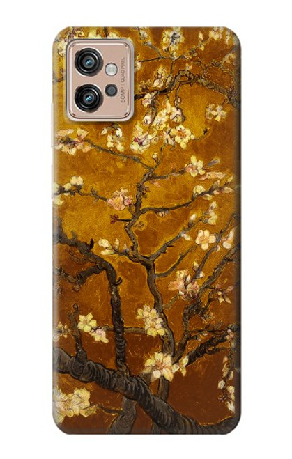 W2663 Yellow Blossoming Almond Tree Van Gogh Hard Case and Leather Flip Case For Motorola Moto G32