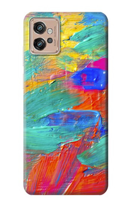 W2942 Brush Stroke Painting Hard Case and Leather Flip Case For Motorola Moto G32