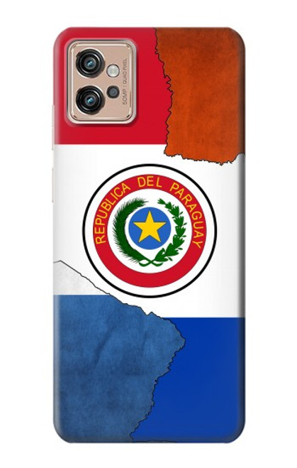 W3017 Paraguay Flag Hard Case and Leather Flip Case For Motorola Moto G32