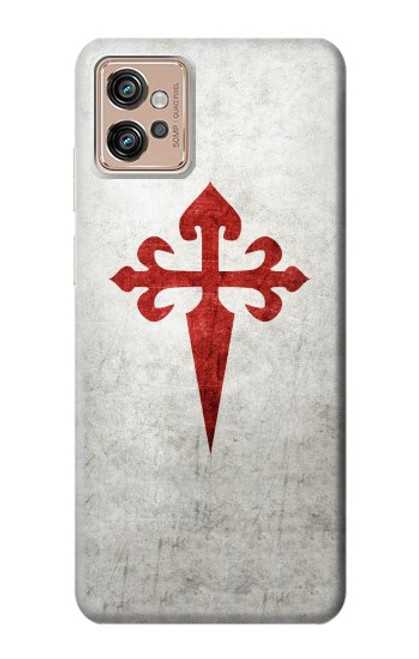 W3200 Order of Santiago Cross of Saint James Hard Case and Leather Flip Case For Motorola Moto G32