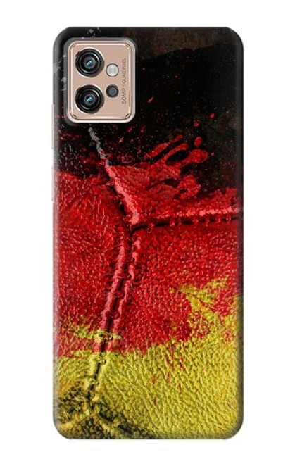 W3303 Germany Flag Vintage Football Graphic Hard Case and Leather Flip Case For Motorola Moto G32