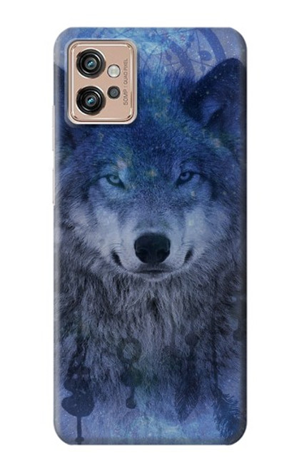 W3410 Wolf Dream Catcher Hard Case and Leather Flip Case For Motorola Moto G32