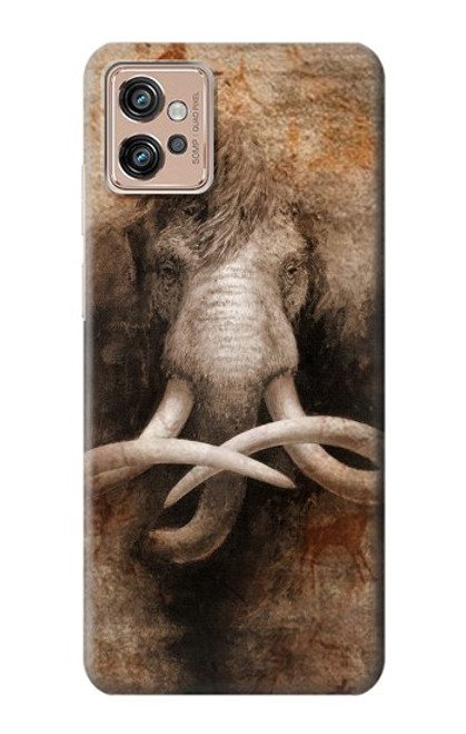 W3427 Mammoth Ancient Cave Art Hard Case and Leather Flip Case For Motorola Moto G32