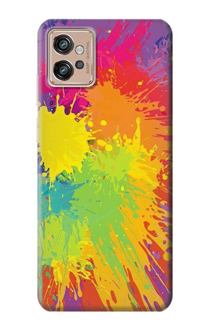 W3675 Color Splash Hard Case and Leather Flip Case For Motorola Moto G32