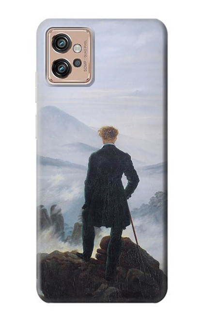 W3789 Wanderer above the Sea of Fog Hard Case and Leather Flip Case For Motorola Moto G32