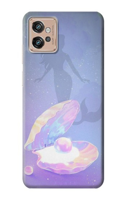 W3823 Beauty Pearl Mermaid Hard Case and Leather Flip Case For Motorola Moto G32