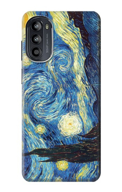 W0213 Van Gogh Starry Nights Hard Case and Leather Flip Case For Motorola Moto G52, G82 5G