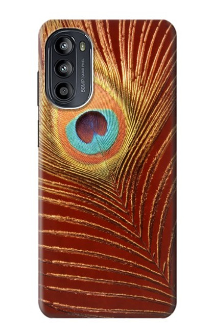 W0512 Peacock Hard Case and Leather Flip Case For Motorola Moto G52, G82 5G