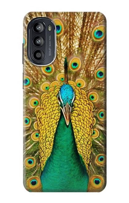 W0513 Peacock Hard Case and Leather Flip Case For Motorola Moto G52, G82 5G