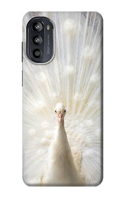 W1980 White Peacock Hard Case and Leather Flip Case For Motorola Moto G52, G82 5G