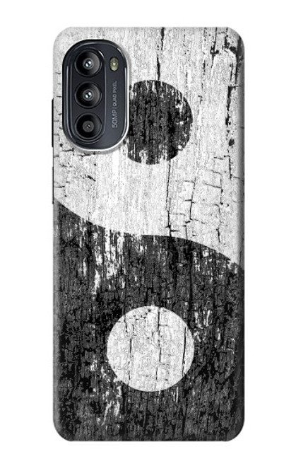 W2489 Yin Yang Wood Graphic Printed Hard Case and Leather Flip Case For Motorola Moto G52, G82 5G