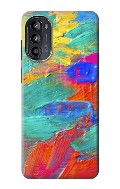 W2942 Brush Stroke Painting Hard Case and Leather Flip Case For Motorola Moto G52, G82 5G