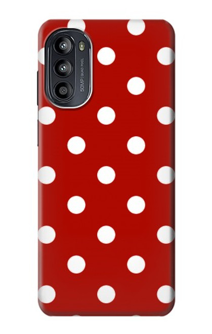 W2951 Red Polka Dots Hard Case and Leather Flip Case For Motorola Moto G52, G82 5G